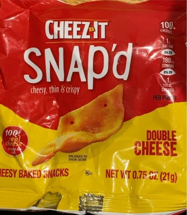 Snap'd Double Cheese Baked Chips by Cheez-It - Tier B kids snack