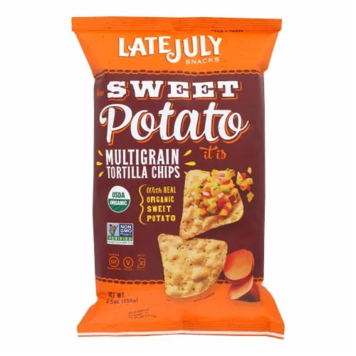 Sweet Potato Multigrain Tortilla Chips by Late July - Tier C kids snack