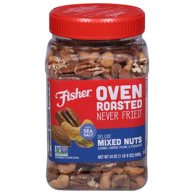 Mixed Nuts, Sea Salt, Sea Salt by Fisher - Tier C kids snack