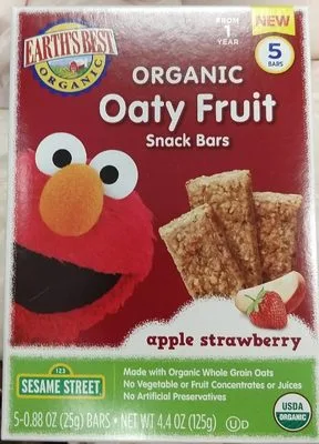 Apple strawberry organic oaty fruit snack bars, apple strawberry by Earth's Best - Tier B kids snack