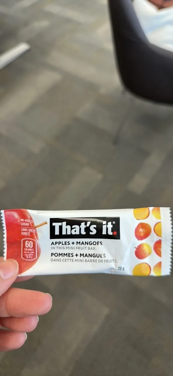 Apples + Mangoes Mini Fruit Bar by That's It - Tier B kids snack