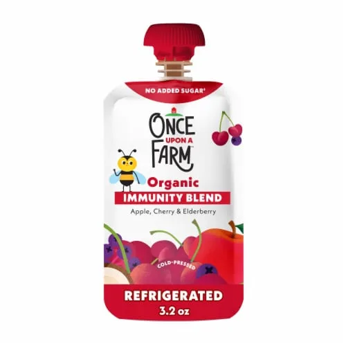 Immunity Blend Apple, Cherry & Elderberry by Once Upon a Farm - Tier B kids snack