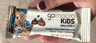 Organic Kids MacroBars Double Chocolate Brownie by GoMacro - Tier E kids snack