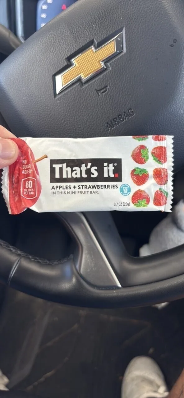 Apples + Strawberries Mini Fruit Bar by That's It - Tier B kids snack