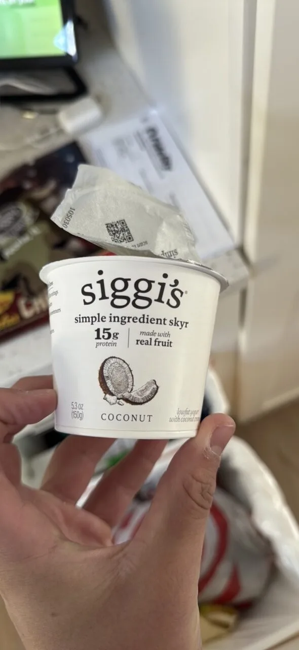 simple ingredient skyr coconut by Siggi's - Tier D kids snack