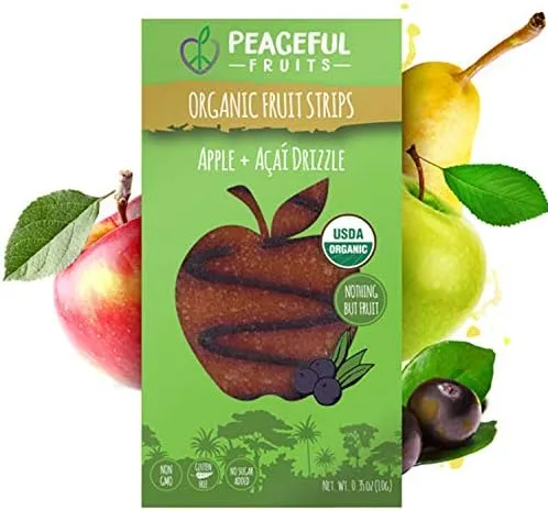 Organic Apple Fruit Strip by Peaceful Fruits - Tier B kids snack