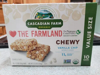 Organic Vanilla Chip Chewy Granola Bars by Cascadian Farm - Tier E kids snack