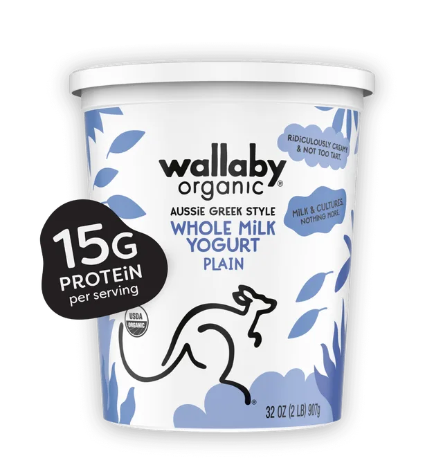 Whole Milk Plain Greek Yogurt by Wallaby Organic - Tier B kids snack