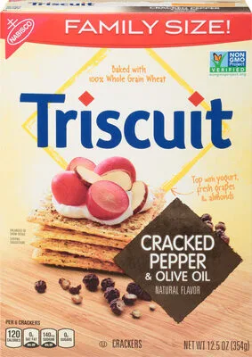 cracked pepper and olive oil cracker by triscuit - Tier A kids snack