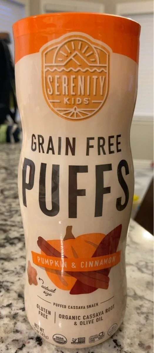 Pumpkin Cinnamon Grain Free Puff by Serenity Kids - Tier A kids snack