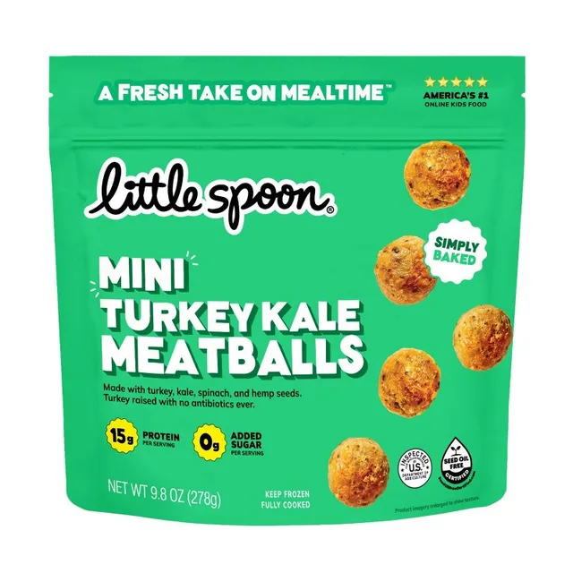 Little Spoon Mini Turkey Kale Meatballs Frozen Kids' Food by Little Spoon - Tier A kids snack