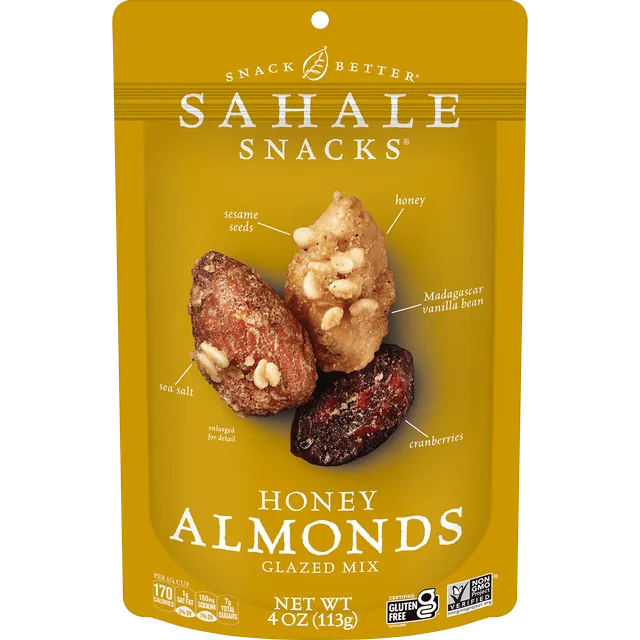 Honey Almonds Glazed Mix Nut Blend by Sahale Snacks - Tier D kids snack