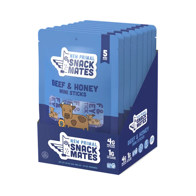 Beef & Honey Mini Sticks by Snack Mates - Tier C kids snack