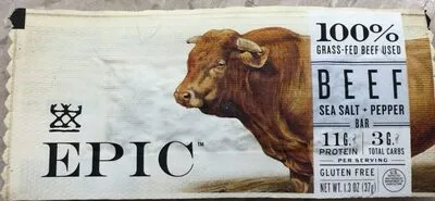 100% grass-fed beef salt and pepper bar by Epic - Tier A kids snack