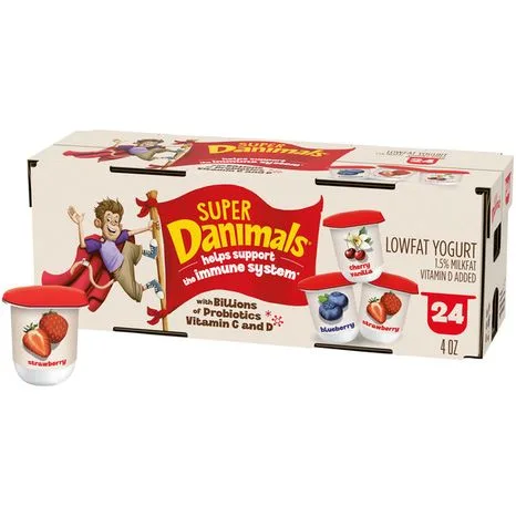 Cherry Vanilla Flavored Lowfat Yogurt, Cherry Vanilla by Danimals - Tier D kids snack