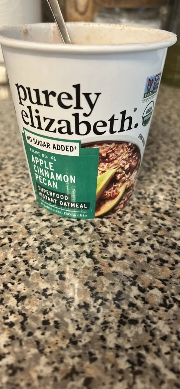 Apple Cinnamon Pecan Superfood Instant Oatmeal by Purely Elizabeth - Tier B kids snack