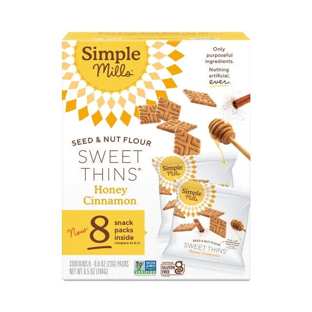 Honey Cinnamon Sweet Thins by Simple Mills - Tier D kids snack