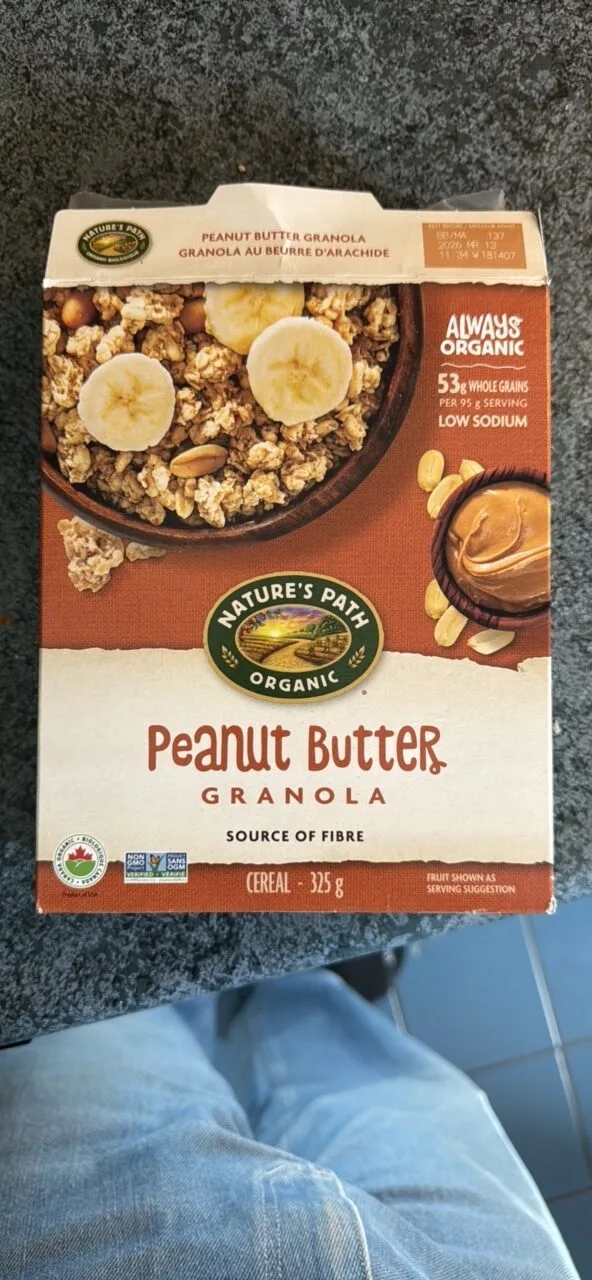 Peanut Butter Granola by Nature's Path - Tier E kids snack