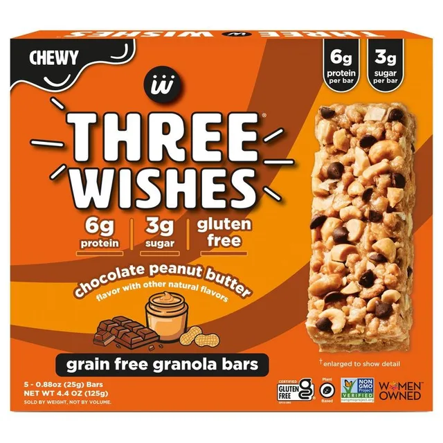 Three Wishes Peanut Butter Granola Bars by Three Wishes - Tier C kids snack