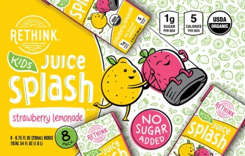 Rethink Kids Juice Splash - Strawberry Lemonade by Rethink Kids - Tier B kids snack