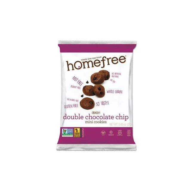 Mini Double Chocolate Chip Cookies by HomeFree - Tier E kids snack