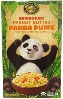 Peanut Butter Panda Puffs by Nature's Path - Tier C kids snack