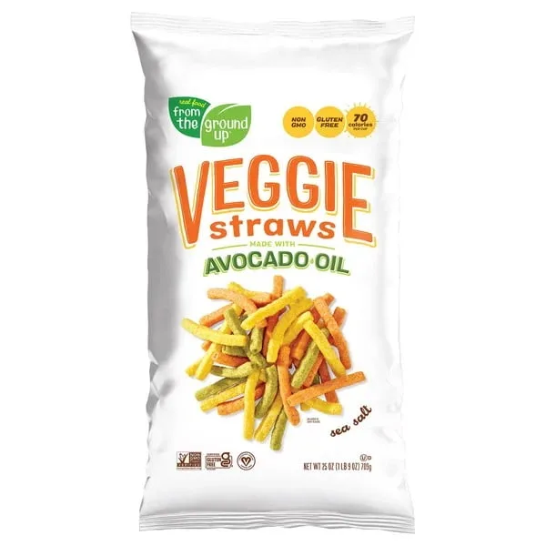 Veggie Straws Sea Salt by From The Ground Up - Tier B kids snack