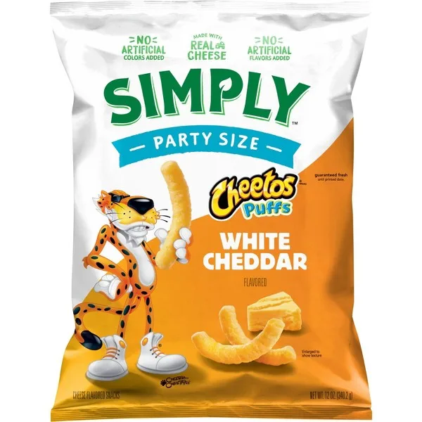 Baked corn puffs jalapeno cheddar cheese by Simply Balanced - Tier B kids snack