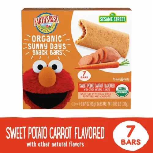 Sunny Days Snack Bars Sweet Potato Carrot Flavored by Earth's Best - Tier D kids snack