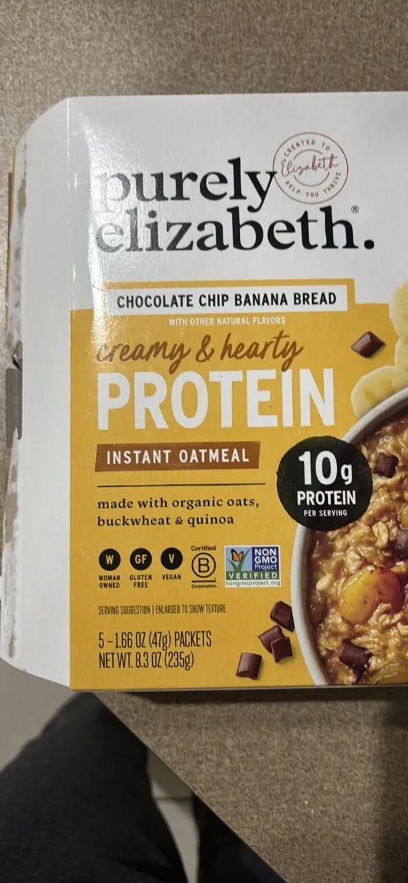 Chocolate Chip Banana Bread Instant Oatmeal by Purely Elizabeth - Tier C kids snack