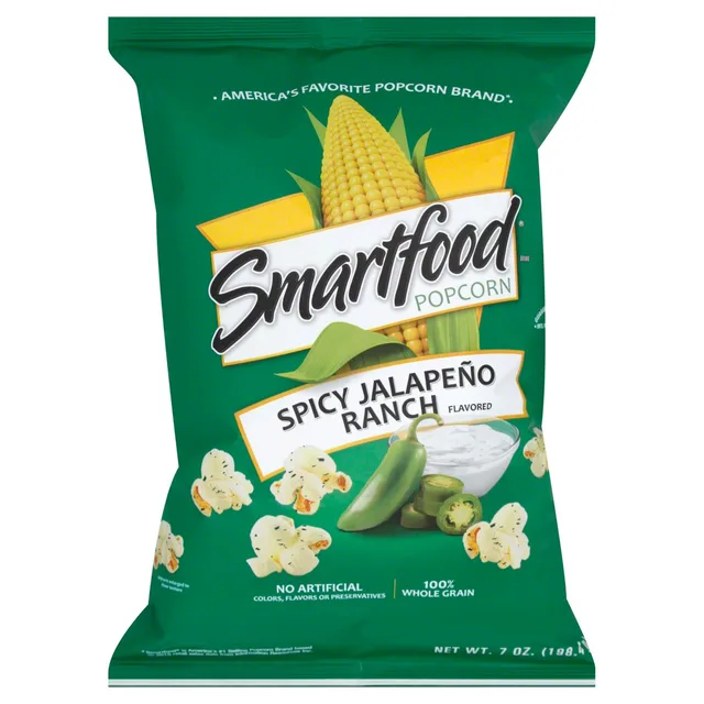 Spicy Jalapeno Ranch Popcorn, Spicy Jalapeno Ranch by Smartfood - Tier B kids snack
