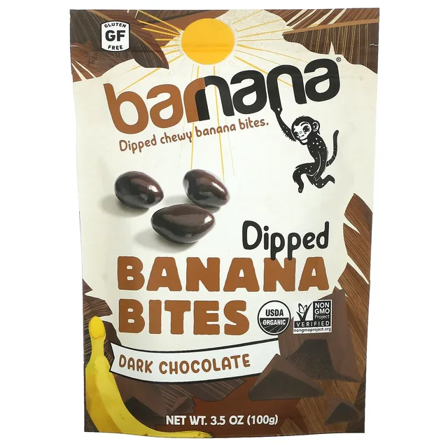 Dark Chocolate Dipped Banana Bites by Barnana - Tier D kids snack