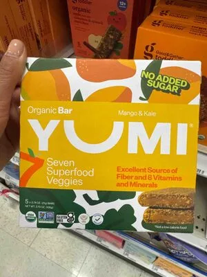 Organic Bar Mango & Kale Seven Superfood Veggies by Yumi - Tier B kids snack
