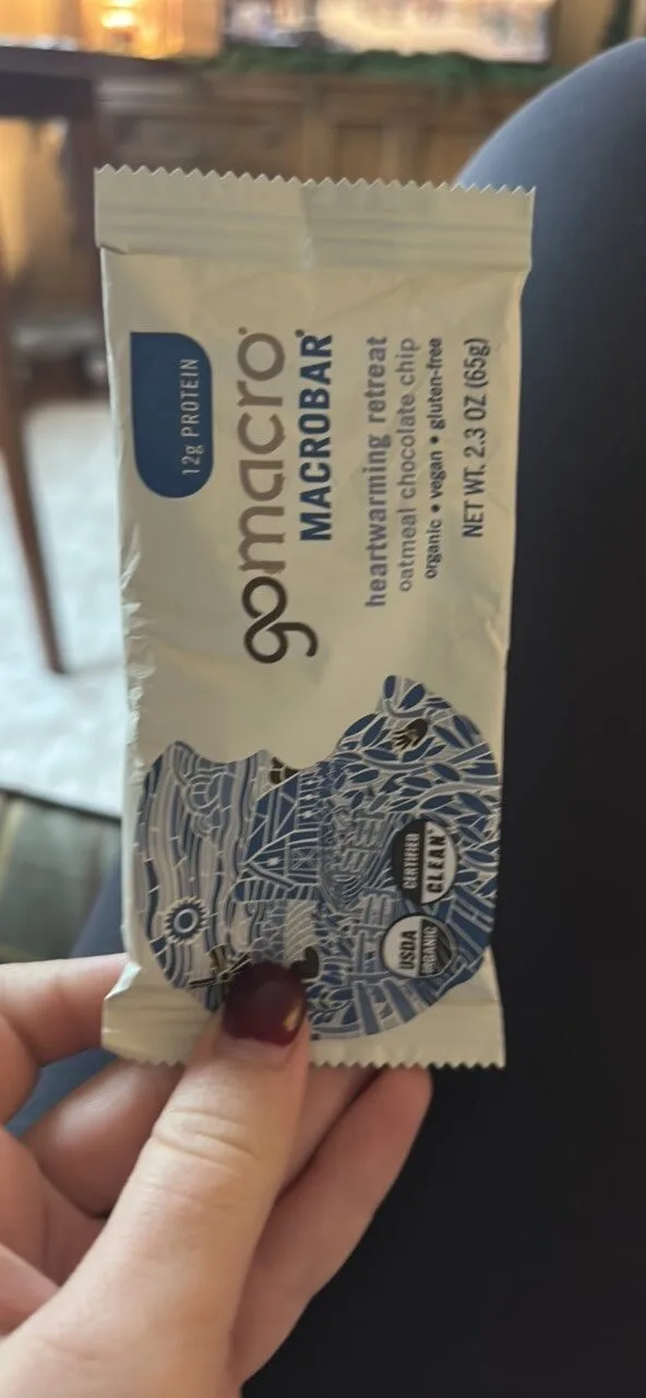 heartwarming retreat oatmeal + chocolate chip by GoMacro - Tier E kids snack