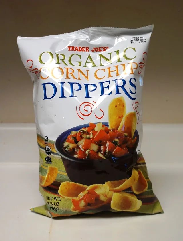 Organic Corn Chip Dippers by Trader Joe's - Tier A kids snack