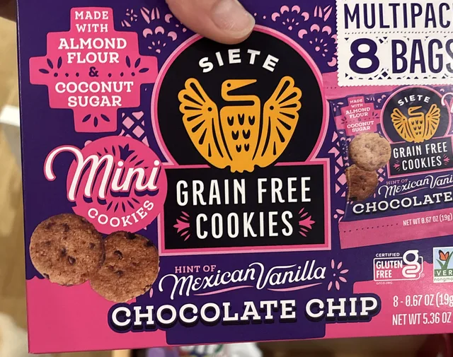 Mini Cookies Hint of Mexican Vanilla Chocolate Chip by Siete - Tier D kids snack