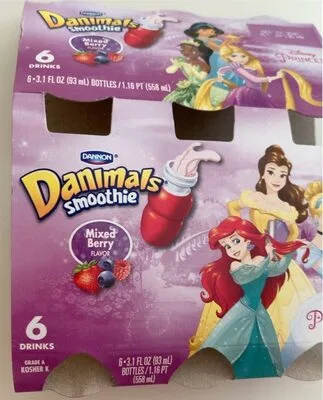 Danimals mixed berry smoothie drinks by Danone - Tier D kids snack