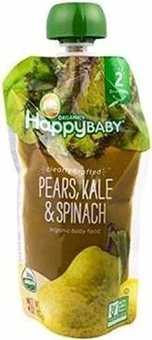 Clearly Crafted - Pears, Kale & Spinach by Happy Baby - Tier B kids snack