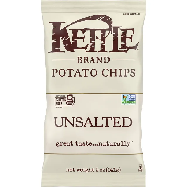 Potato Chips, Unsalted Kettle Chips by Kettle Brand - Tier A kids snack