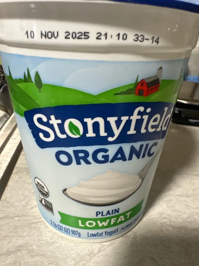 Lowfat Plain Yogurt by Stonyfield - Tier B kids snack