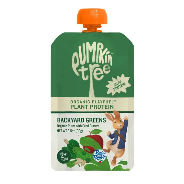 Peter Rabbit Organics Pumpkin Tree Organic Playfuel Plant Protein Backyard Greens Pouch by Peter Rabbit Organics - Tier B kids snack