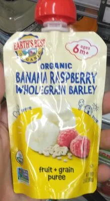 Organic Banana Raspberry Brown Rice by Earth's Best - Tier B kids snack