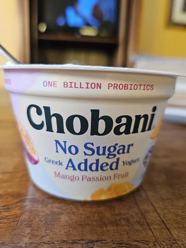 No Sugar Added Greek Yogurt - Mango Passion Fruit by Chobani - Tier B kids snack