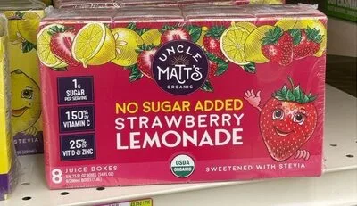 Uncle Matt's Organic No Sugar Added Strawberry Lemonade Juice Box by Uncle Matt's Organic - Tier B kids snack