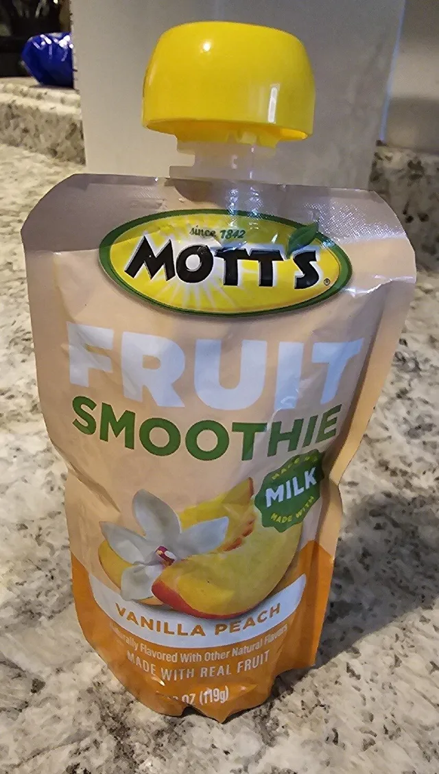 Vanilla Peach Fruit Smoothie by Mott's - Tier C kids snack