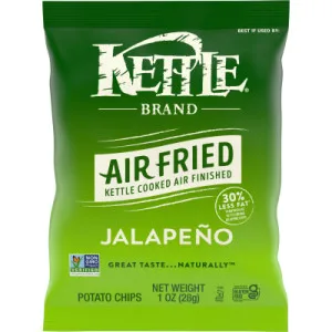 Potato Chips, Air Fried Jalapeno Kettle Chips by Kettle Brand - Tier C kids snack
