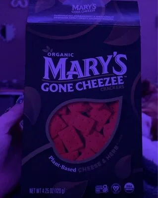 Plant-Based Cheese & Herb Flavor Crackers by Mary's Gone Crackers - Tier C kids snack
