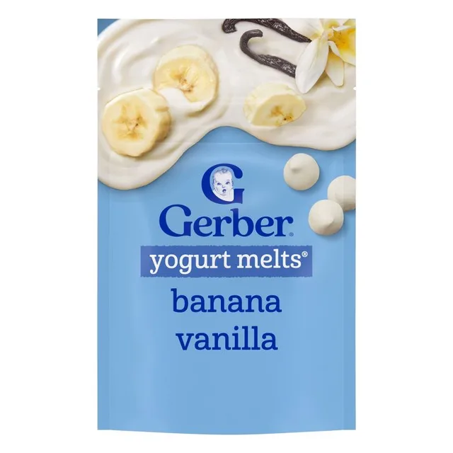 Gerber Baby Food Banana Vanilla Yogurt Melts Baby Snack by Gerber - Tier C kids snack