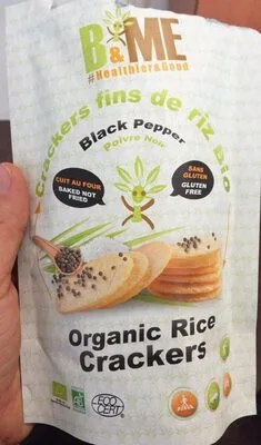 Organic rice crackers black pepper by B&Me - Tier C kids snack