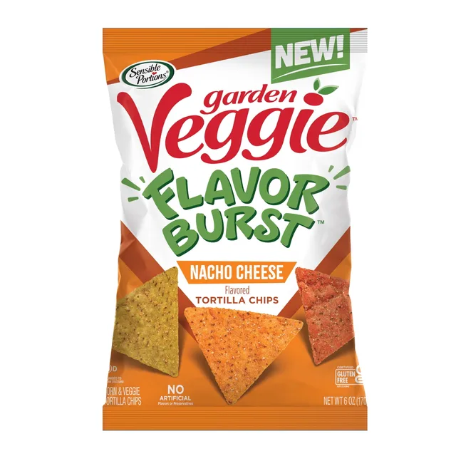 Veggie Burst Tortilla Chips by Sensible Portions - Tier A kids snack